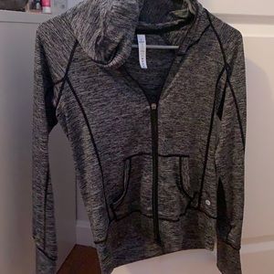 Long sleeved athletic sweatshirt.
